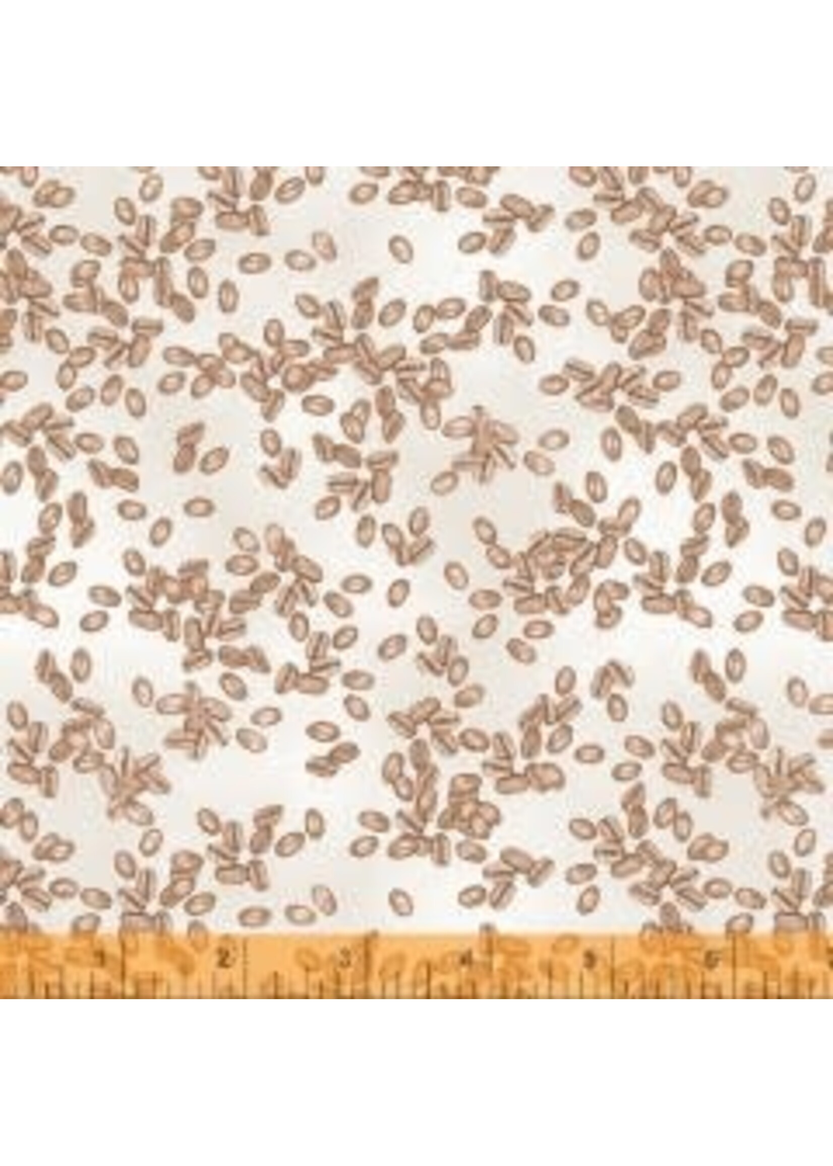 Windham Fabrics Coffee Connoisseur - Coffee Beans - Cream - Coupon - 85 cm x 110 cm