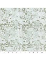 Lecien Fabrics Madame Fleur - Green - Coupon - 100 cm x 110 cm