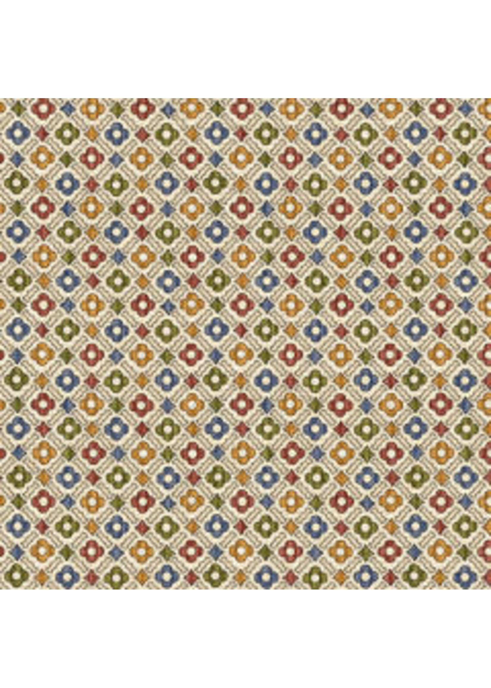 Blank Quilting Barn Dance - Floral Geo Ecru - Coupon - 70 cm x 110 cm