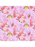 Windham Fabrics Aerial - Flock - Lilac - Coupon - 100 cm x 110 cm
