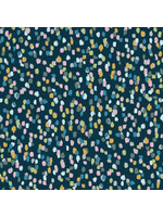 Hoffman Fabrics A Little Birdie Told Me - Blue Dots - Coupon - 95 cm x 110 cm