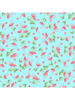 Blank Quilting Let's Flamingle - Aqua - Coupon - 70 cm x 110 cm