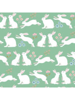 Poppie Cotton Poppies Patchwork Club - Peter Rabbit - Mint - Coupon - 95 cm x 110 cm