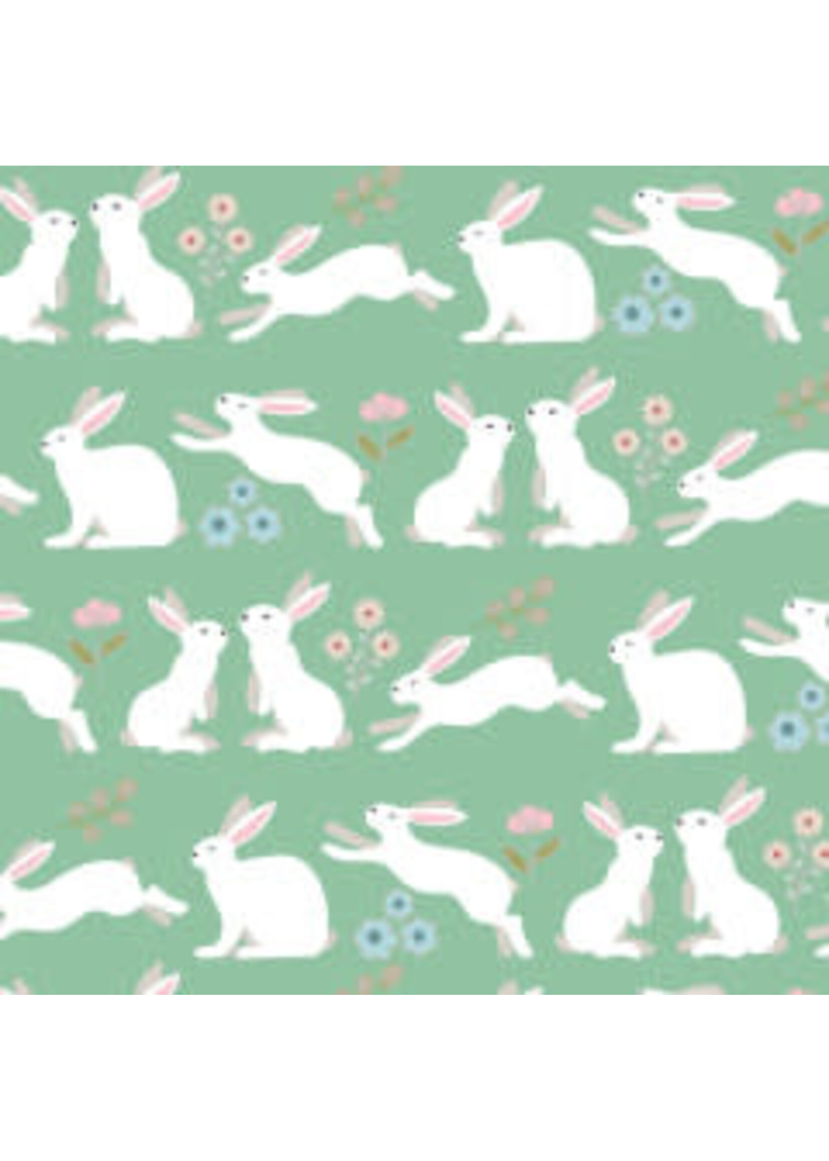 Poppie Cotton Poppies Patchwork Club - Peter Rabbit - Mint - Coupon - 95 cm x 110 cm