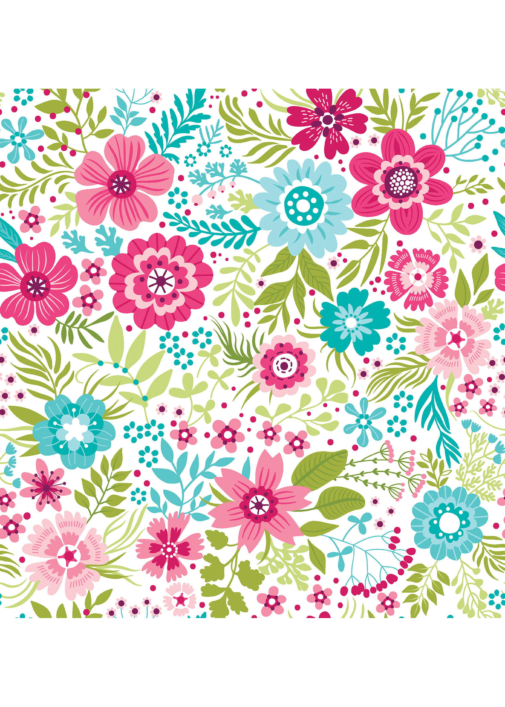 Benartex Studio Secret Garden 108 - Wallflowers - Vanilla - 93W07