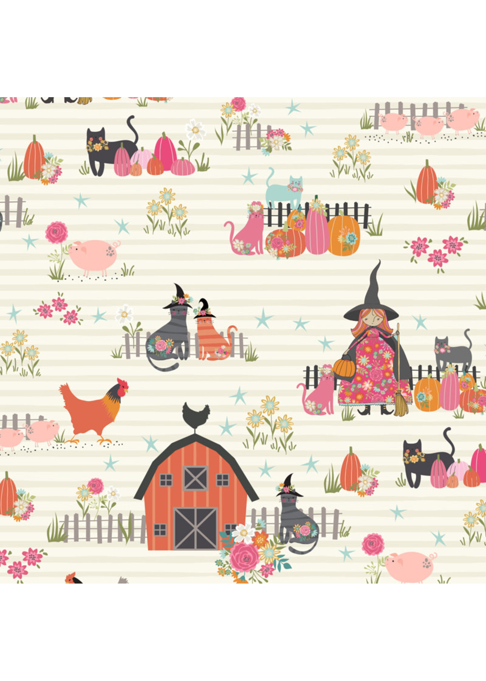 Poppie Cotton Kitty Loves Candy - The Good Witch - White - KC23909