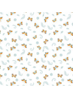 Camelot Fabrics Autumn Impressions - Vlinders - Wit