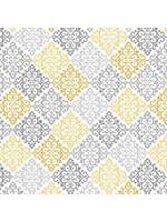 Benartex Studio Words To Quilt By - Medaillon - Gray Yellow