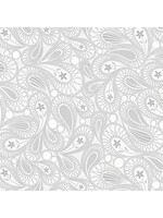 Benartex Studio Free Motion Fantasy - Paisley - Gray