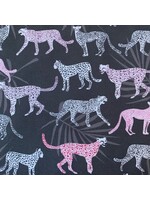 Stof Fabrics Wild With The Wild - Zwart Roze - 4501-605