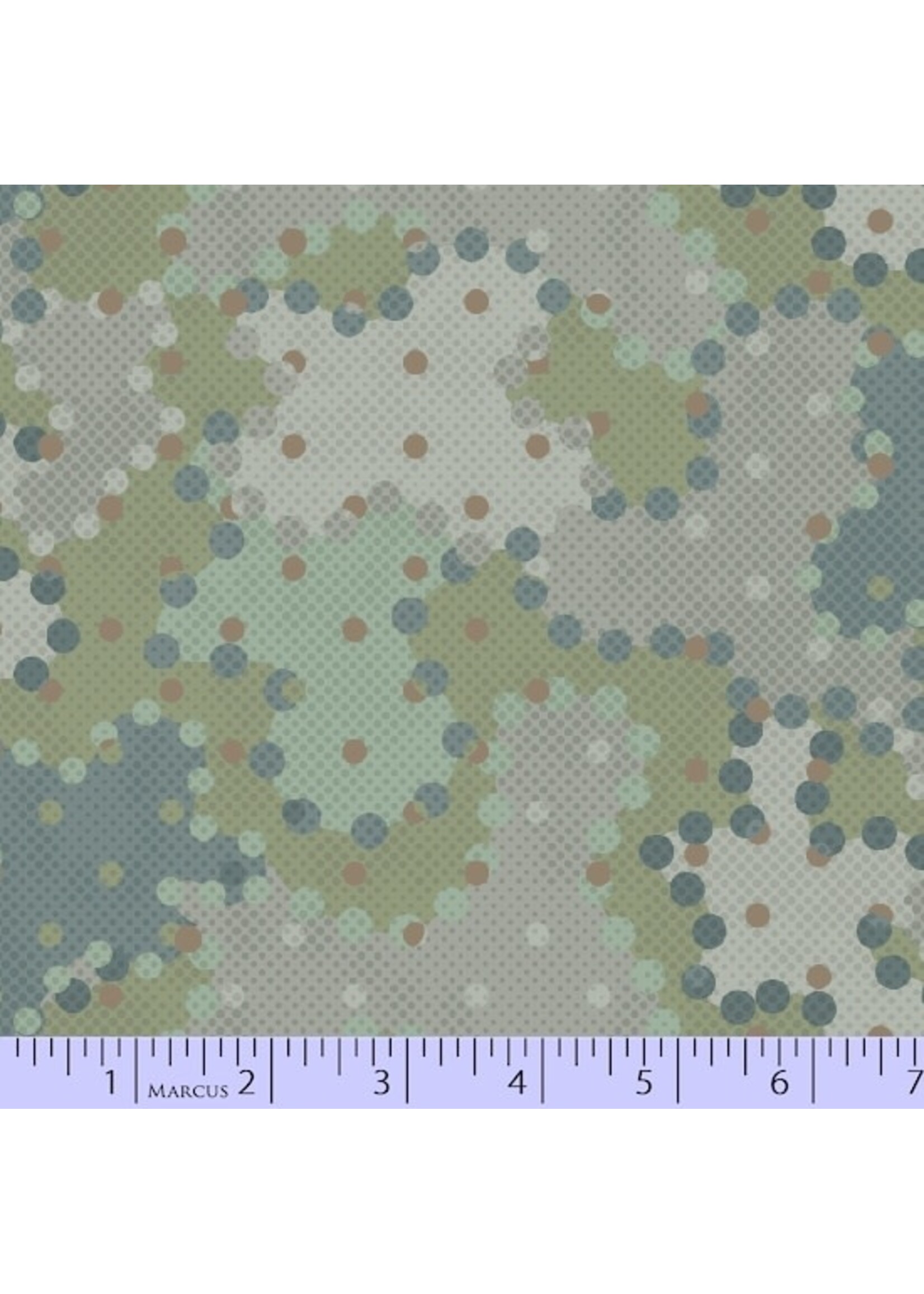 Marcus Fabrics In The Round - Dots - Green/Blue