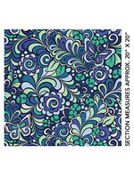 Benartex Studio Free Motion Fantasy - Midnight - Multi