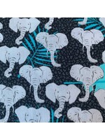 Stof Fabrics Wild With The Wild - Zwart Blauw - 4501-603