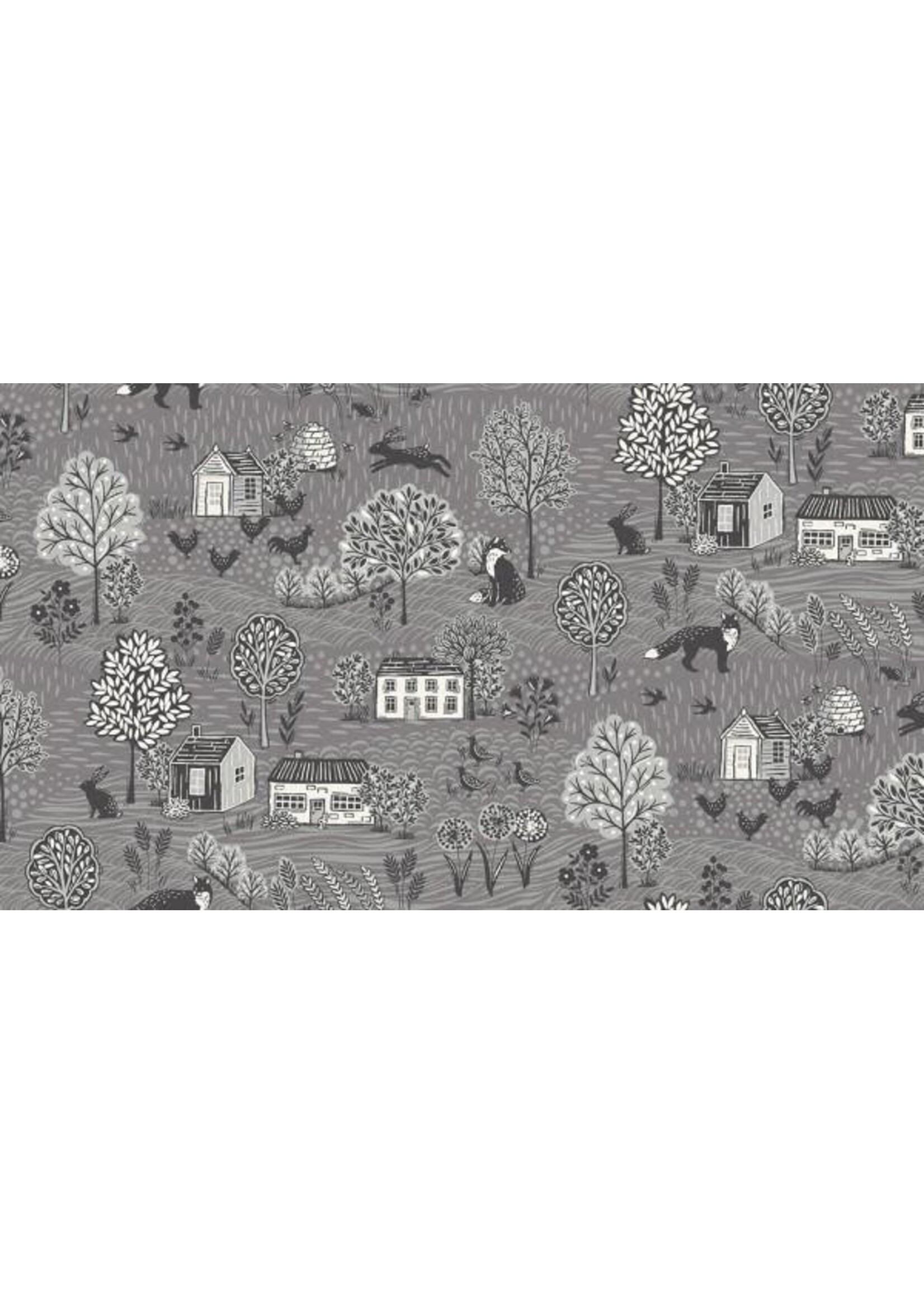 Makower Grove - Scenic Sky - Mid Grey