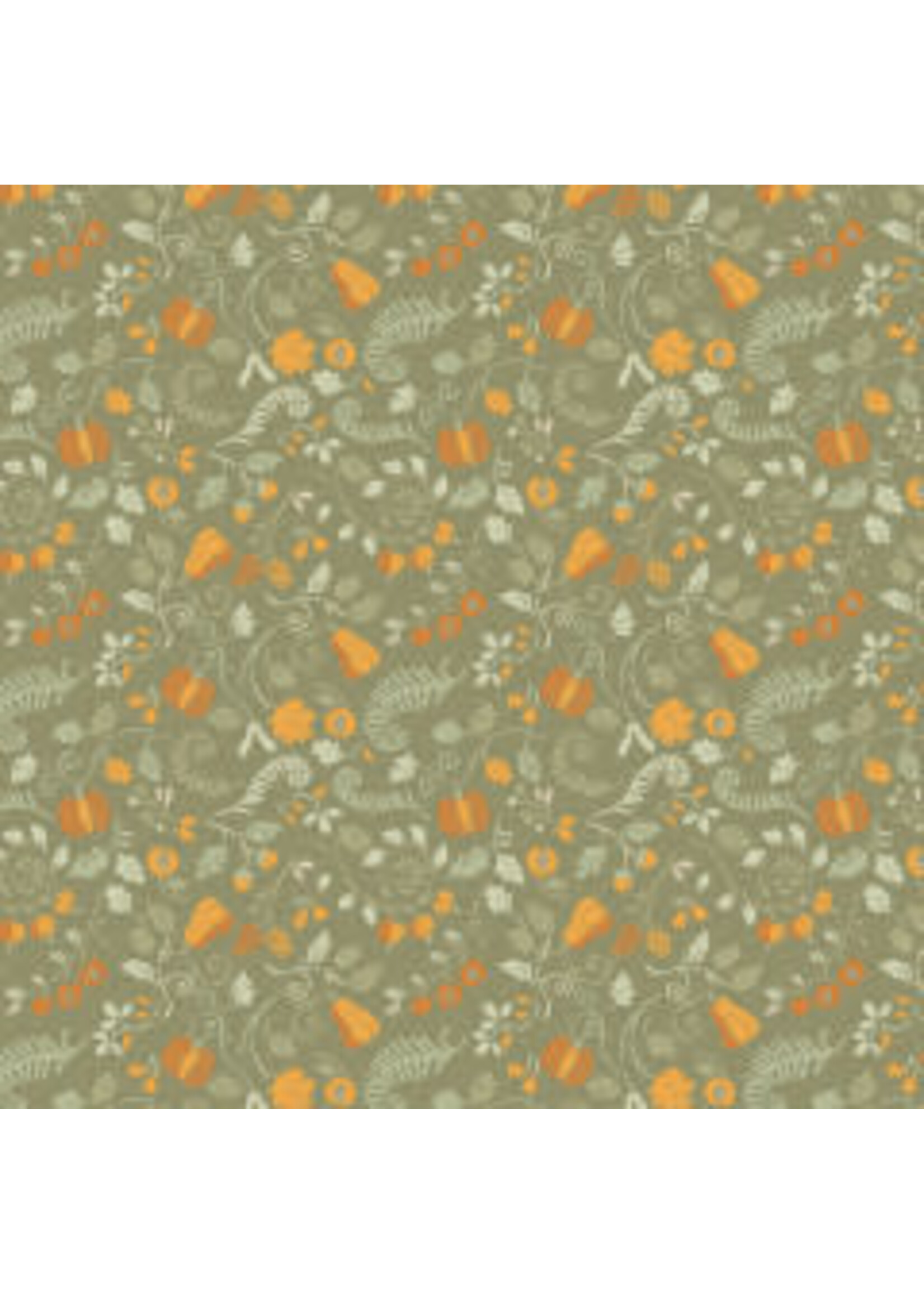 Camelot Fabrics Autumn Impressions - Oogst - Groen - Coupon - 60 cm x 110 cm