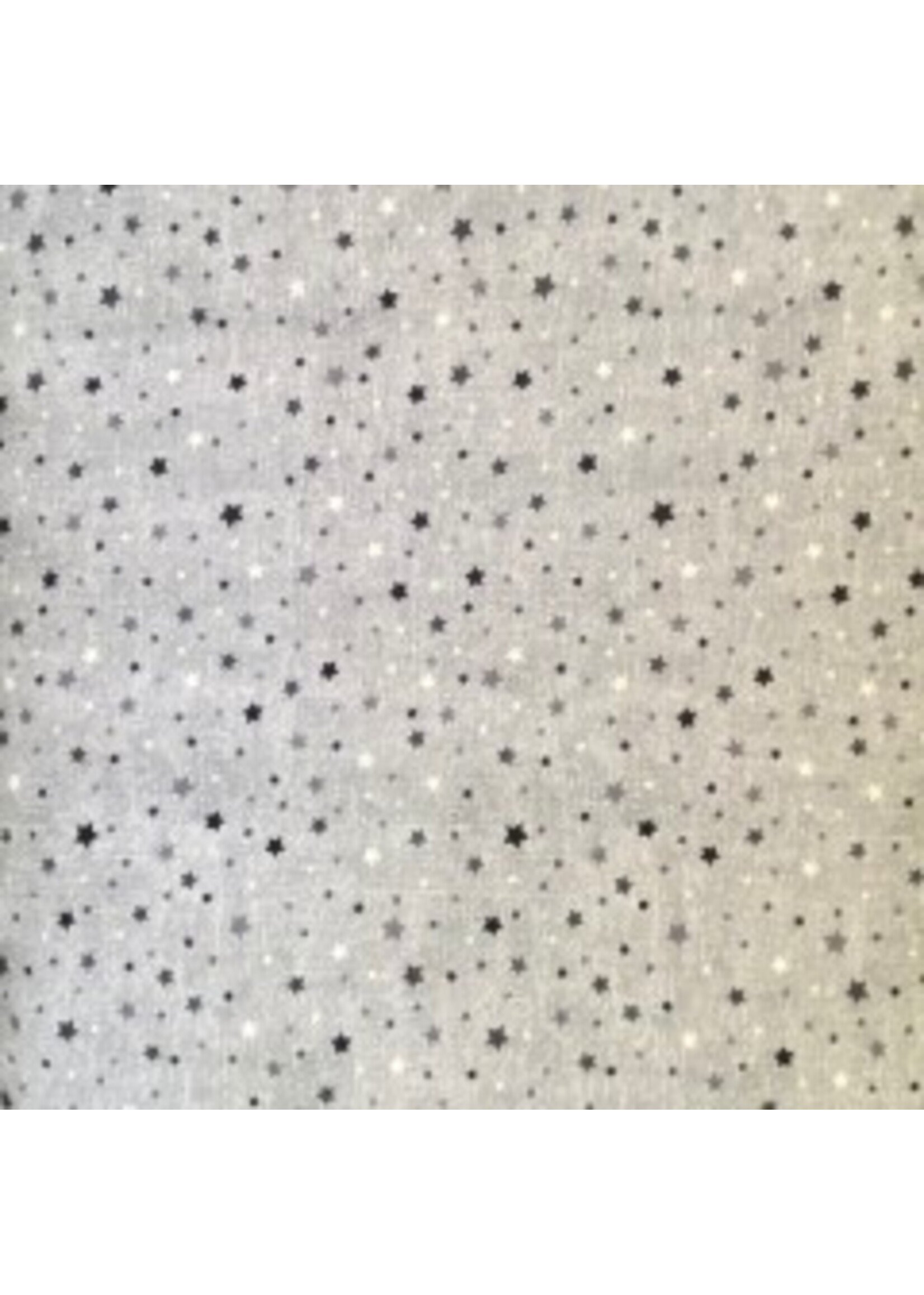 Stof Fabrics Quilting Rainbow - Little Star - Light Grey - Coupon - 80 cm x 110 cm