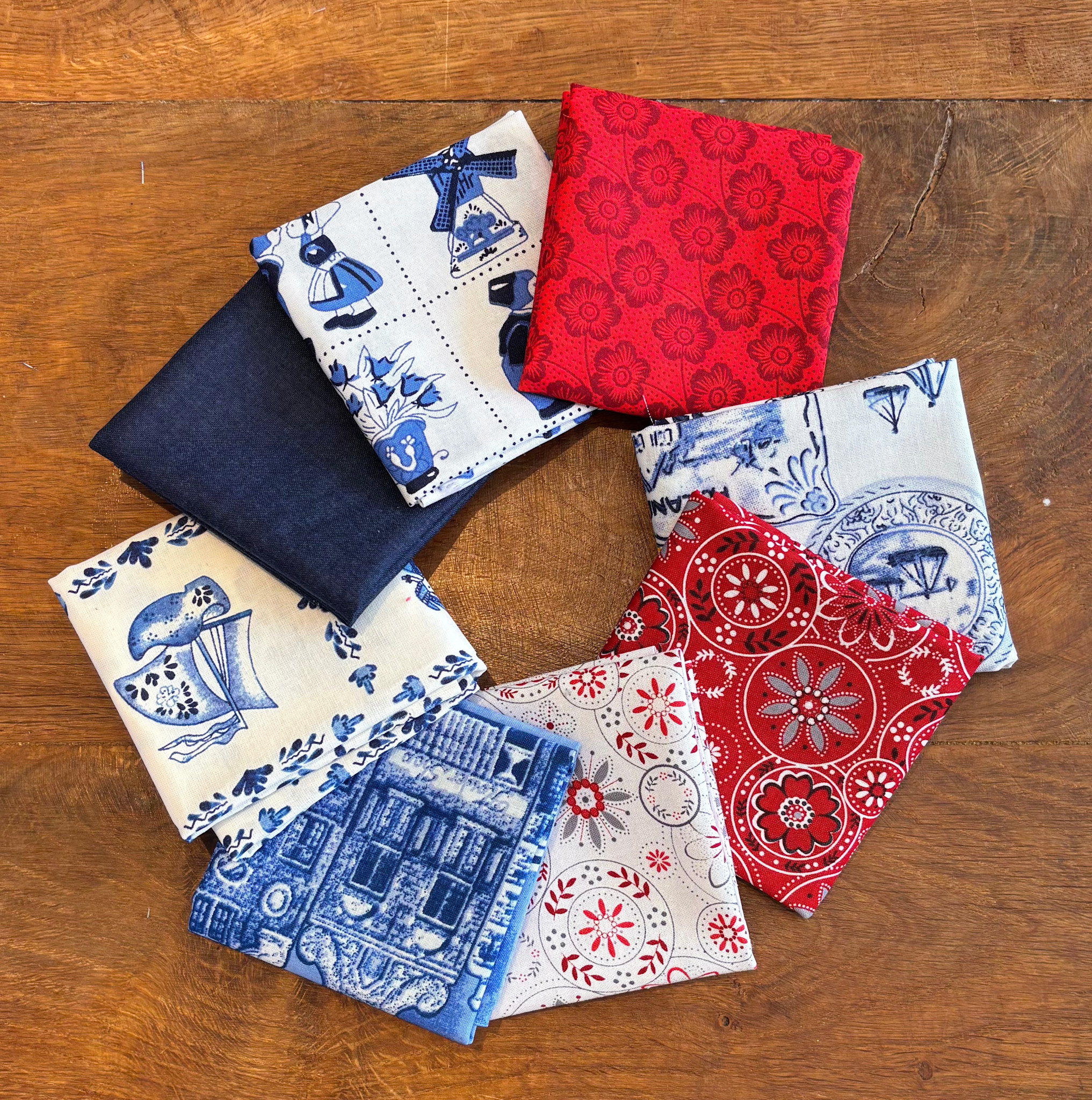 Stofpakket - Holland - 8 Long Eights - Elly Prins Machine Quilting