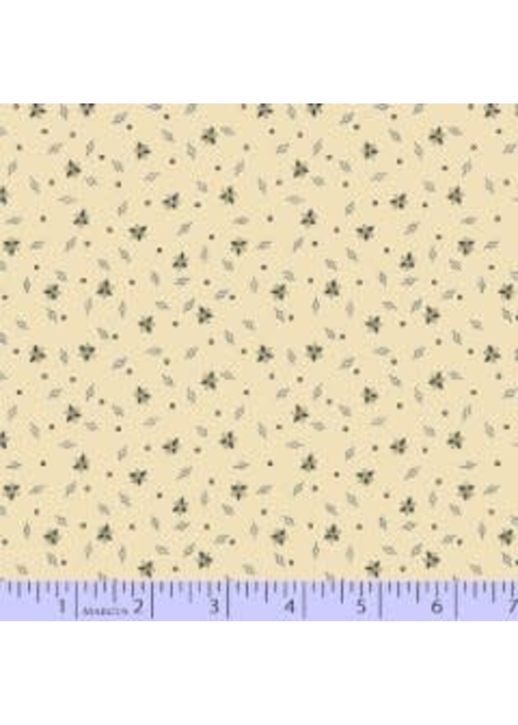 Marcus Fabrics Mrs.Miller's Aprentice - Falling Spirals - Cream - Coupon - 55 cm x 110 cm