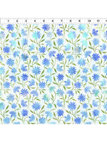 In The Beginning Garden of Dreams II - Daisies - Blue - 4JYR2 - Coupon - 85 cm x 110 cm