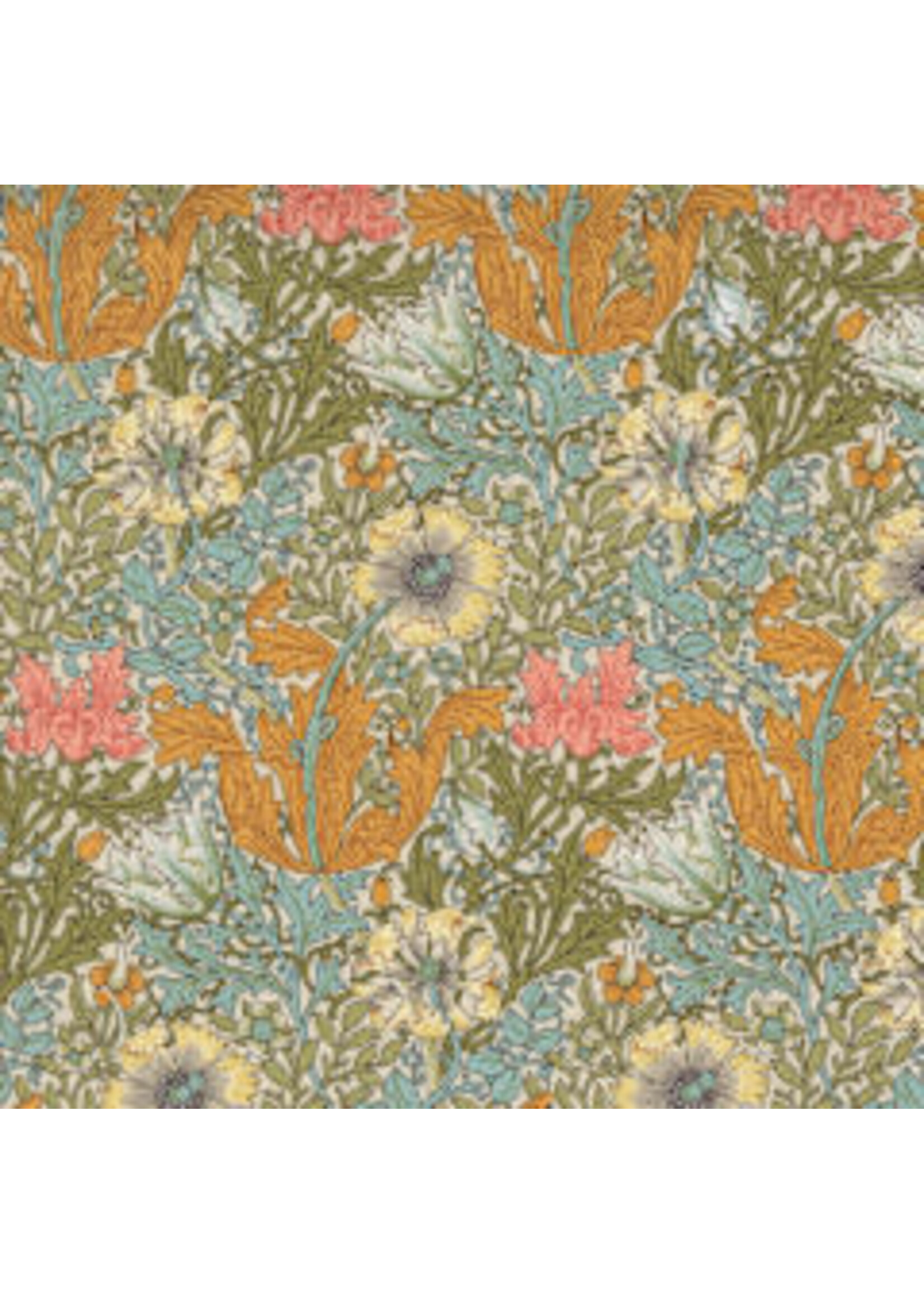Moda Fabrics Morris Manor - Comptom Florals - Porcelain - 8390 11 - Coupon - 95 cm x 110 cm