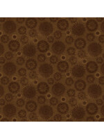 Henry Glass Fabrics Best Of Days - Tonal Flower - Brown - Coupon - 100 cm x 110 cm