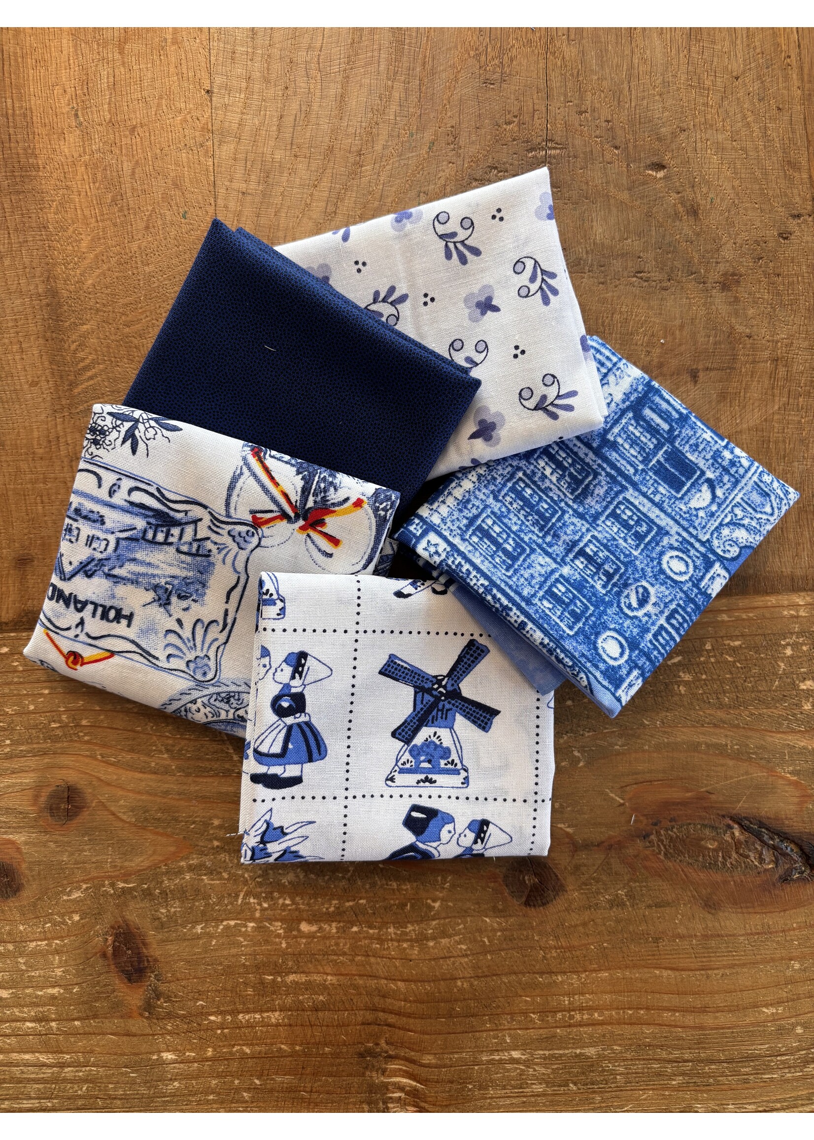Stofpakket - Holland blauw - 5 Long Eights