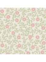Benartex Studio Field Floral - Green-Pink - Coupon - 95 cm x 275 cm