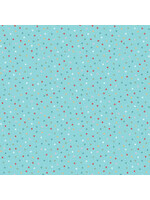 Poppie Cotton Country Confetti - Blue Lagoon - Light Teal - Coupon - 85 cm x 110 cm