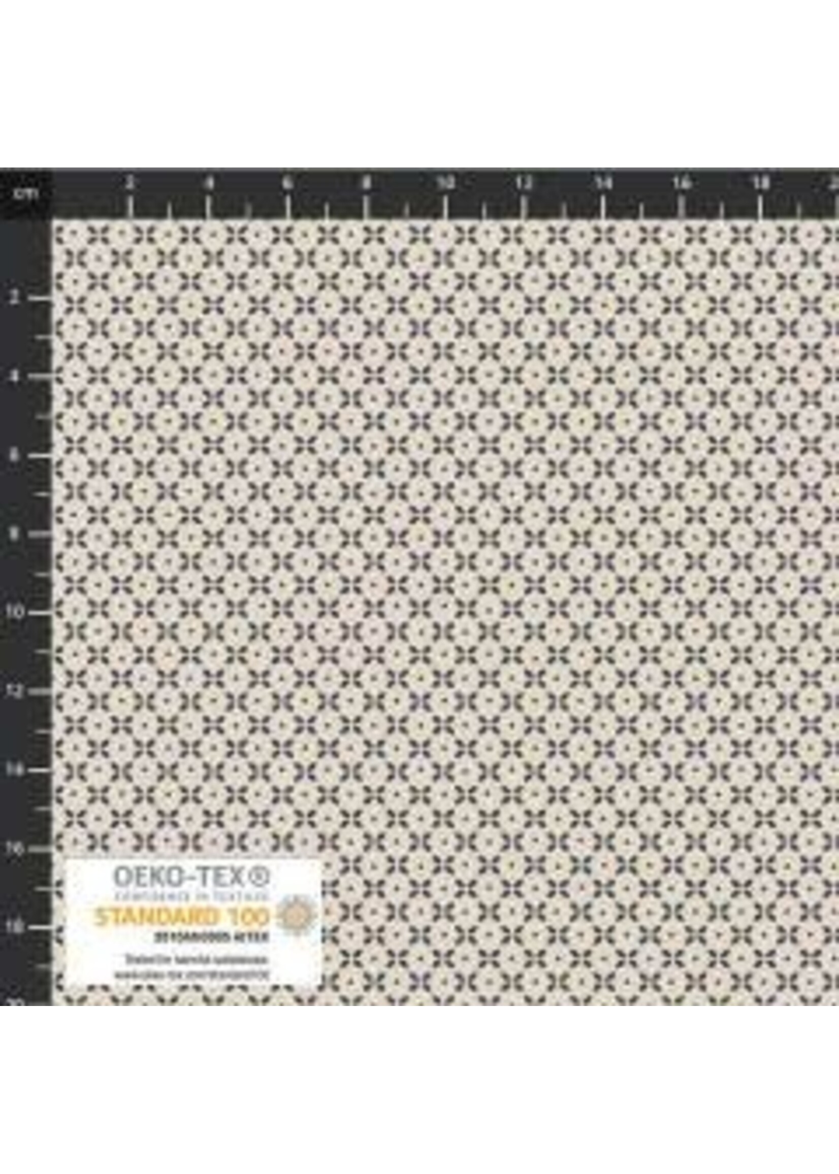 Stof Fabrics Nellies Shirtlings - Cross - Cream - Coupon - 85 cm x 110 cm