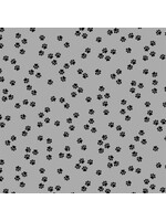Windham Fabrics Cat Happy - Paws - Grey - Coupon - 55 cm x 110 cm