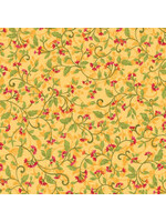 Benartex Studio Wander Lane - Snowdrop - Gold - Coupon - 90 cm x 110 cm