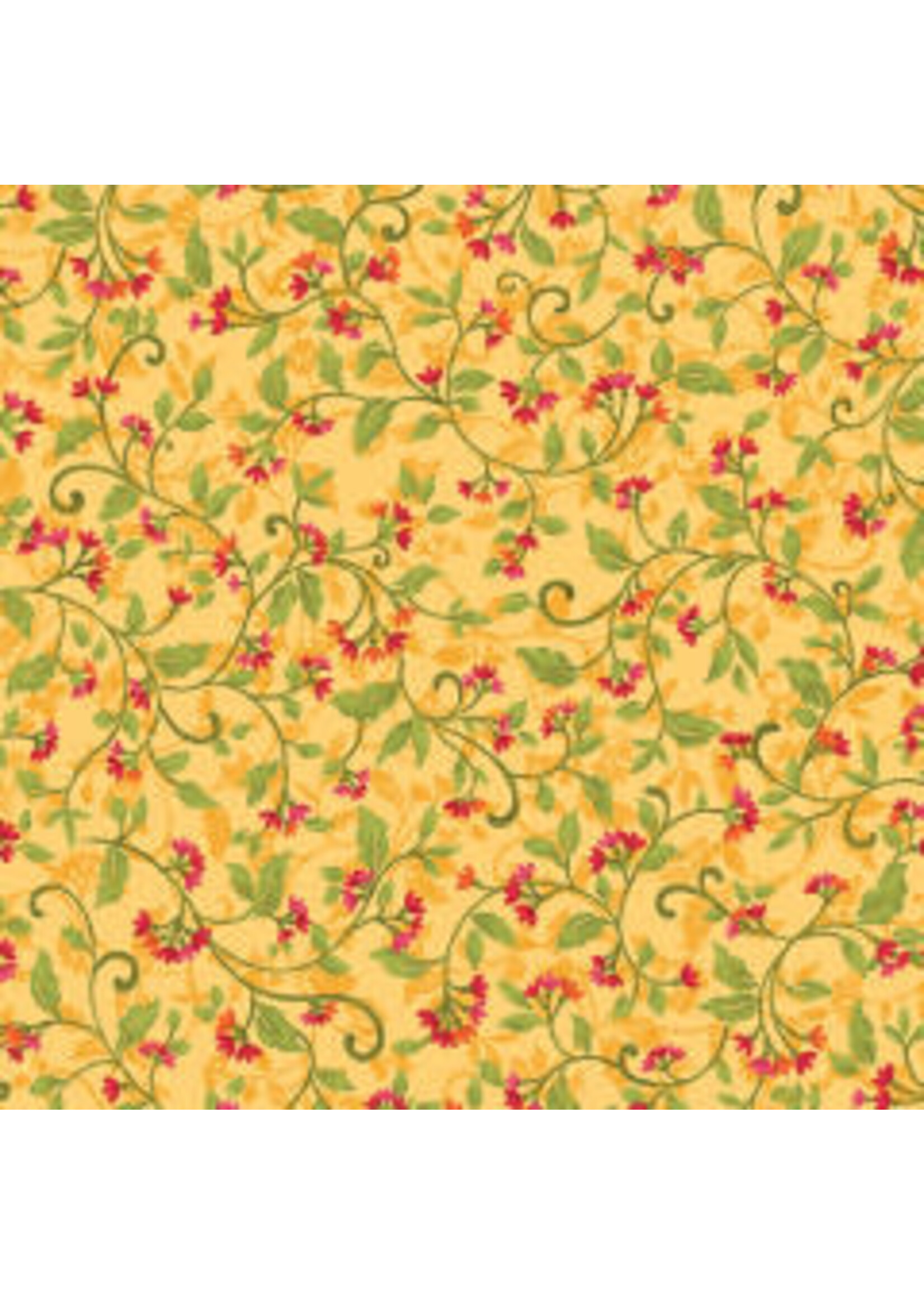 Benartex Studio Wander Lane - Snowdrop - Gold - Coupon - 90 cm x 110 cm