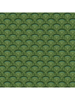 Benartex Studio Wander Lane - Blossom Scallop - Forest - Coupon - 90 cm x 110 cm