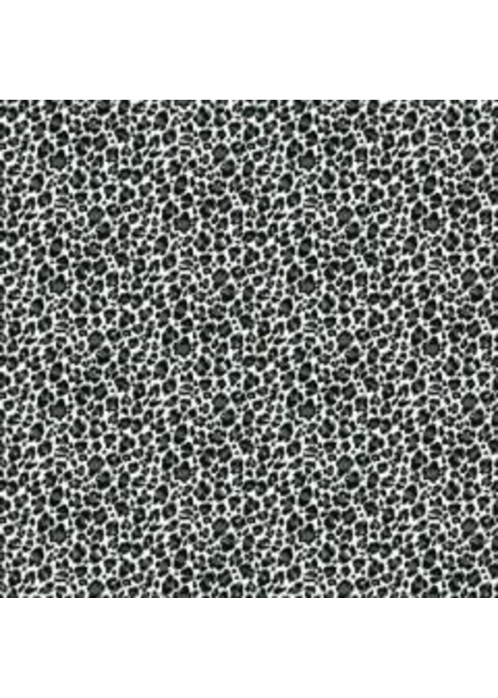 Makower Around The World - Leopard - Black - Coupon - 80 cm x 110 cm