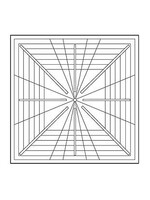 Westalee by Sew Steady Crosshair Ruler - 8 Point - 8.5 inch x 8.5 inch