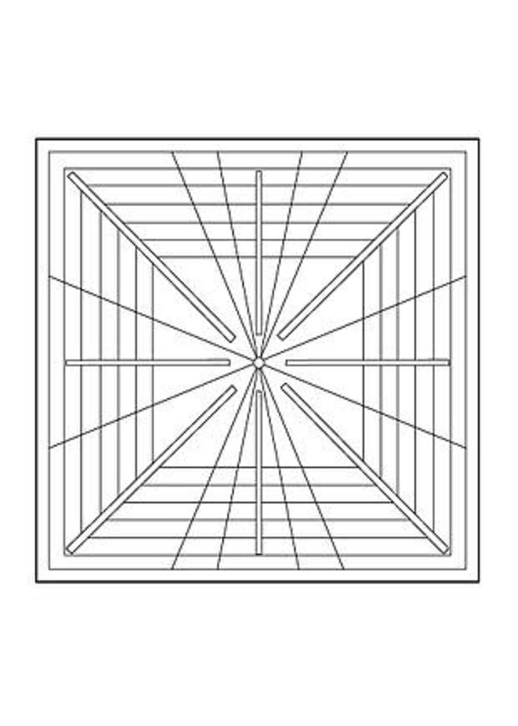 Westalee by Sew Steady Crosshair Ruler - 8 Point - 8.5 inch x 8.5 inch