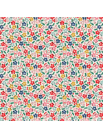 Poppie Cotton Oh What Fun - Holly Flowers - Multi - Coupon - 70 cm x 110 cm