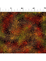 In The Beginning Garden Delights - Feathers - Red - Coupon - 90 cm x 110 cm