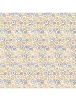 Blank Quilting Tessellations Twice - Dots in Circles - Ivory - Coupon - 90 cm x 110 cm