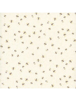 Timeless Treasures Home Sweet Home - Bees - Ecru - Coupon - 90 cm x 110 cm