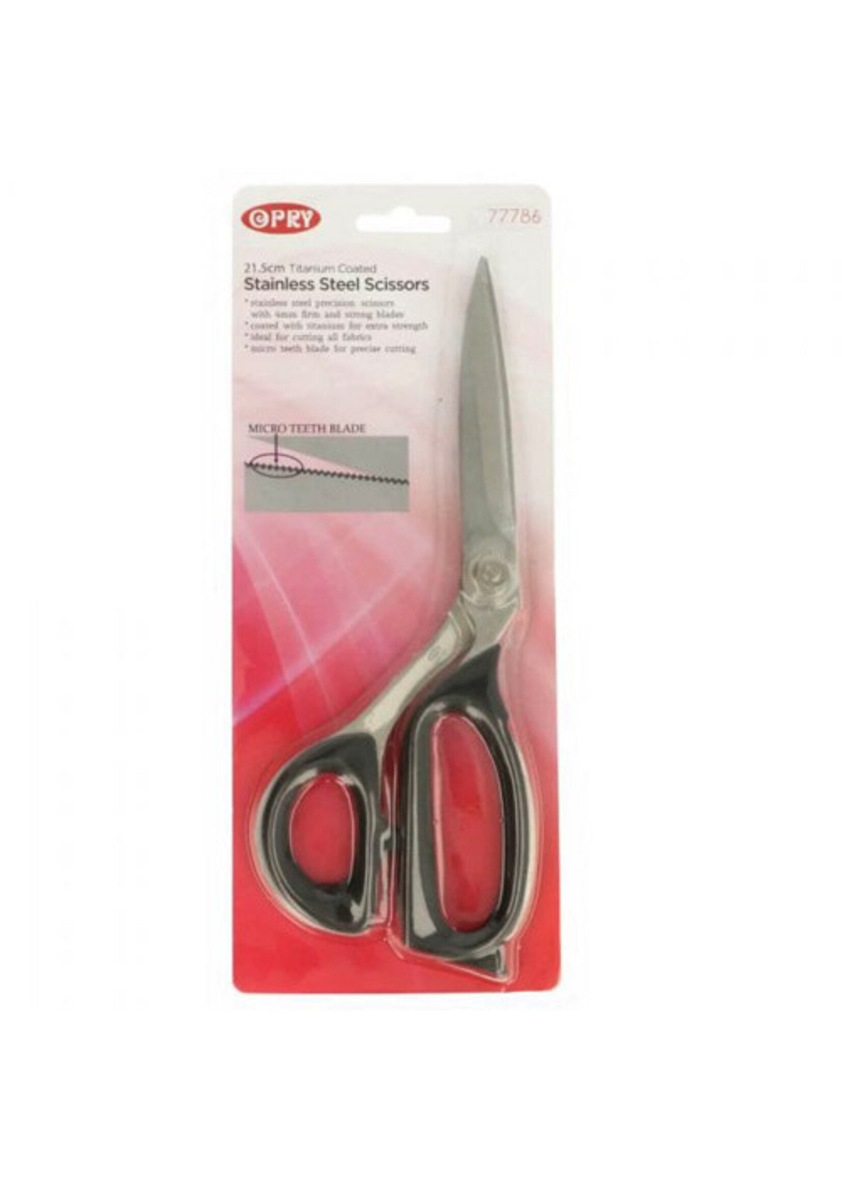 Opry Schaar - Stainless Steel Titanium - Micro Serated - 21.5 cm