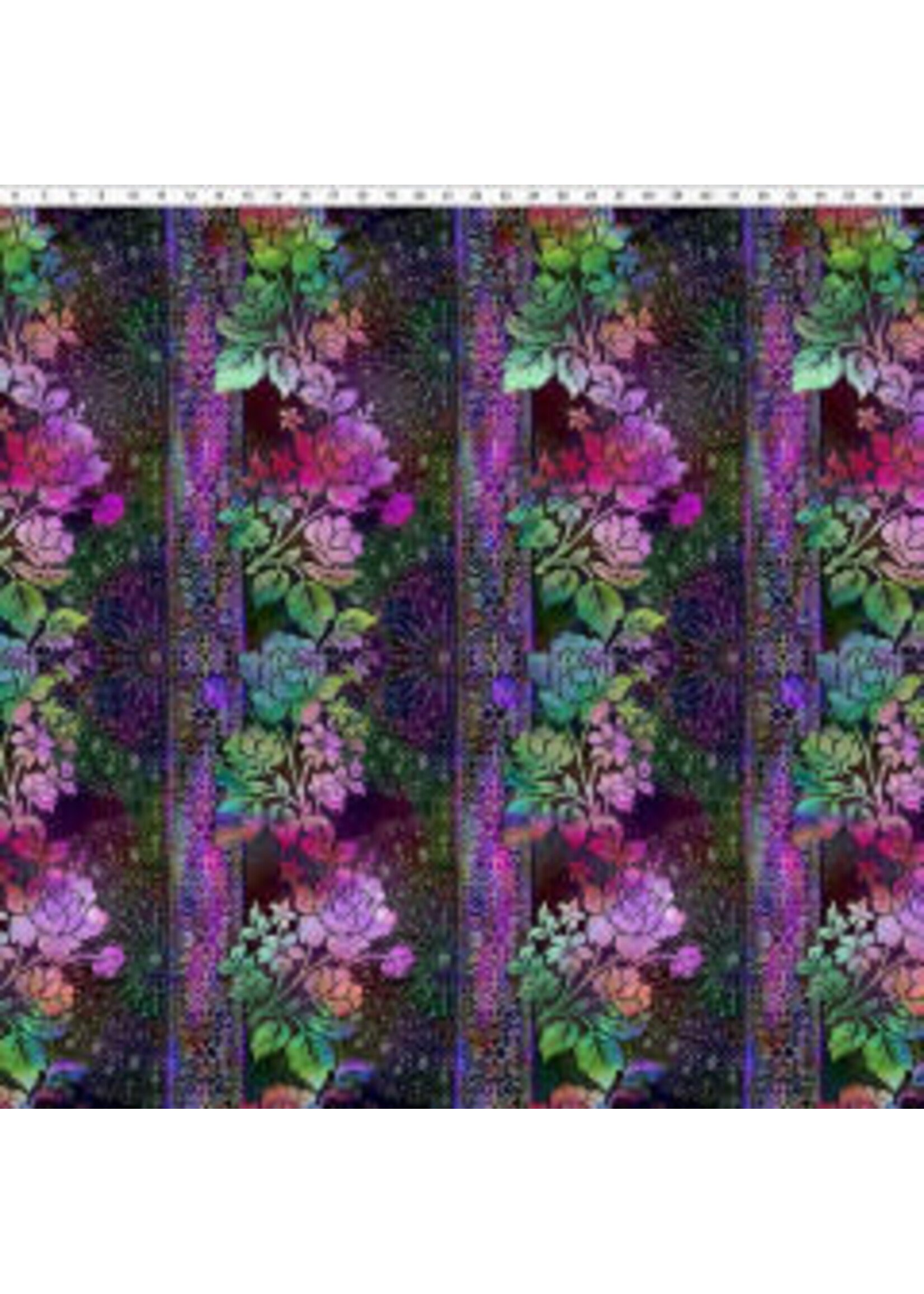 In The Beginning Halcyon II - Border - Magenta - 20HN3 - Coupon - 100 cm x 110 cm