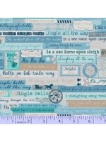 Marcus Fabrics Songbook Jingles - Blue - Coupon - 90 cm x 110 cm