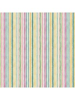 Makower Jungle - Doodle Stripe - Pink - 2608P - Coupon - 80 cm x 110 cm