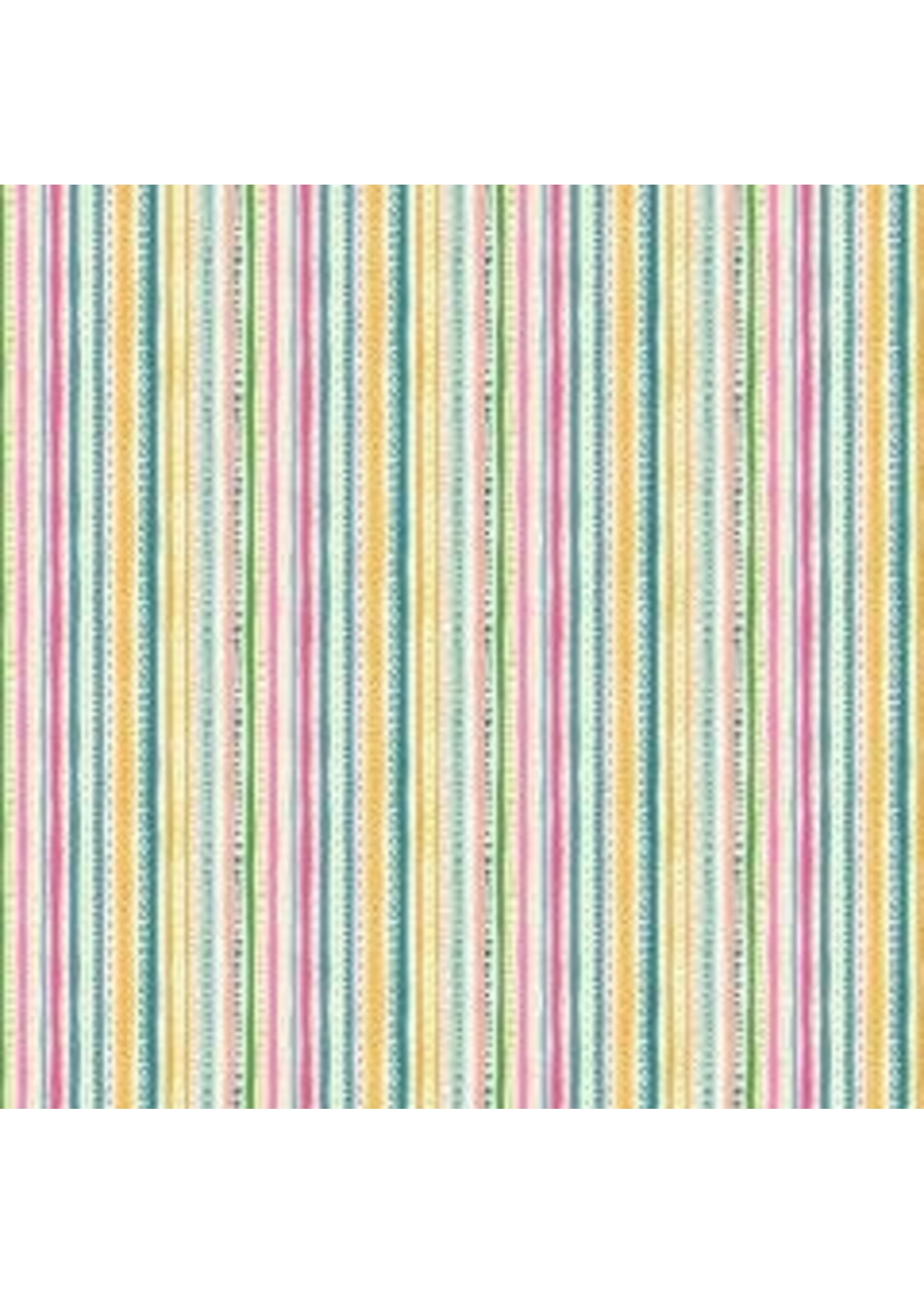 Makower Jungle - Doodle Stripe - Pink - 2608P - Coupon - 80 cm x 110 cm