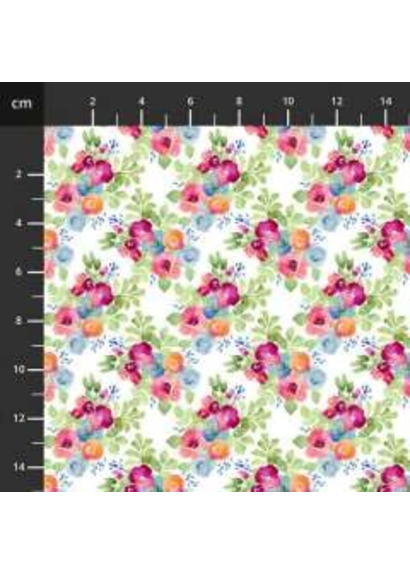 Stof Fabrics Love Is In The Air - Boeket - 4802-424 - Coupon - 75 cm x 110 cm