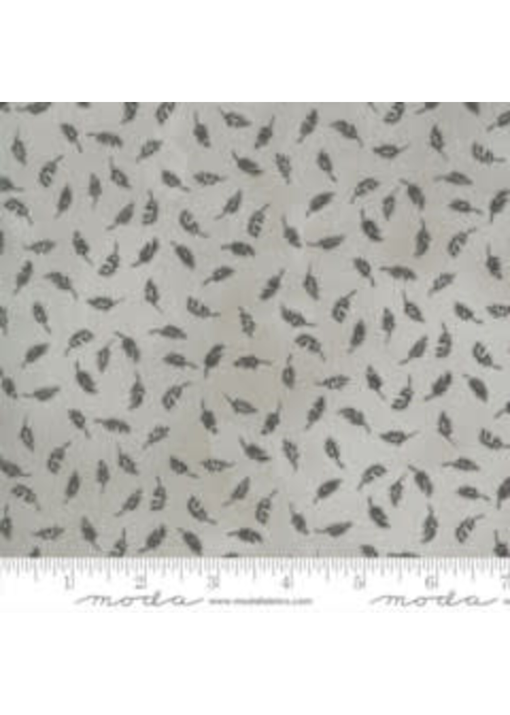 Moda Fabrics Janet Clare - Botanicals - Feathers - Vintage Grey - Coupon - 100 cm x 110 cm
