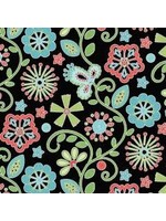 Benartex Studio Sewing Room - Black Multi - Coupon - 100 cm x 110 cm