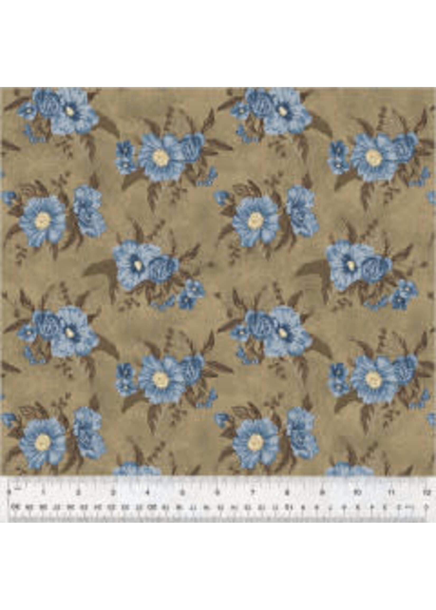 Windham Fabrics Oxford - Boutonniere - Taupe - Coupon - 100 cm x 110 cm