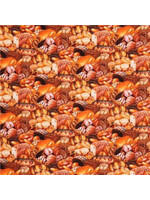 Elizabeth's Studio Food Festival - Bread Pastry - Brown - Coupon - 80 cm x 110 cm